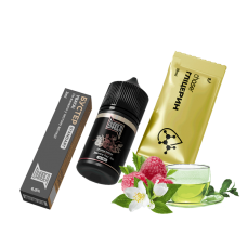 Набор Chaser Black Jasmine Raz Tea Ultra (Жасмин Малина Чай) 65 мг 30 мл