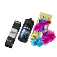 Набор Chaser Nova Blue Razz&Energy (Блю Разз Энергетик) 65 мг 30 мл