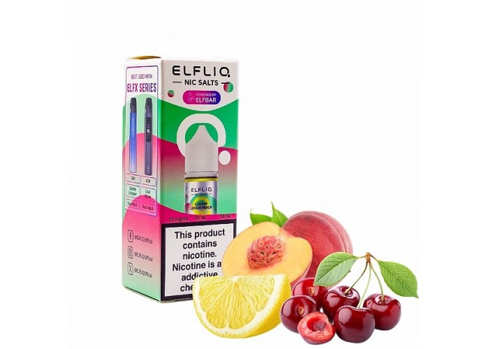 Жидкость ELFLIQ -  Cherry Lemon Peach (Вишня Лимон Персик) 30ml  Жидкость ELFLIQ -  Cherry Lemon Peach (Вишня Лимон Персик) 30ml