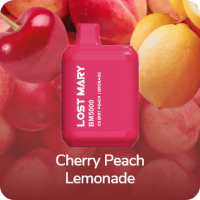 Lost Mary BM5000 Cherry Peach Lemonade 50 мг – Одноразовая электронная сигарета Лост Мэри Вишня Персик Лимонад
