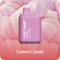 Lost Mary BM5000 Cotton Candy 50 мг – Одноразовая электронная сигарета Лост Мэри Сладкая Вата