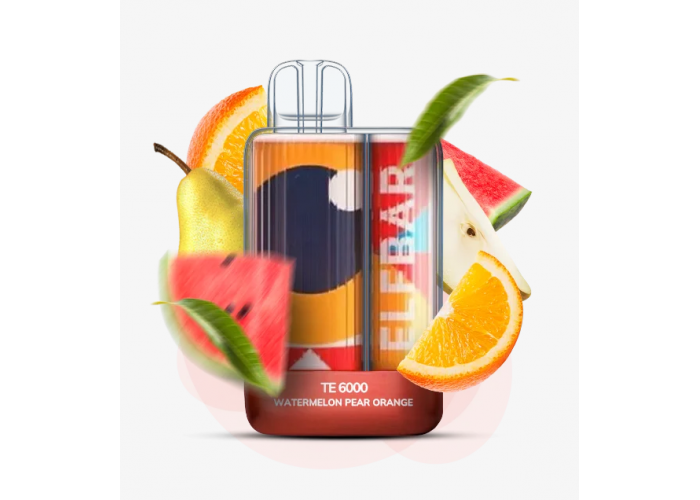Одноразовая электронная сигарета Elf Bar Watermelon Pear Sweet Orange (Арбуз, Груша, Апельсин) TE6000 Одноразовая электронная сигарета Elf Bar Watermelon Pear Sweet Orange (Арбуз, Груша, Апельсин) TE6000