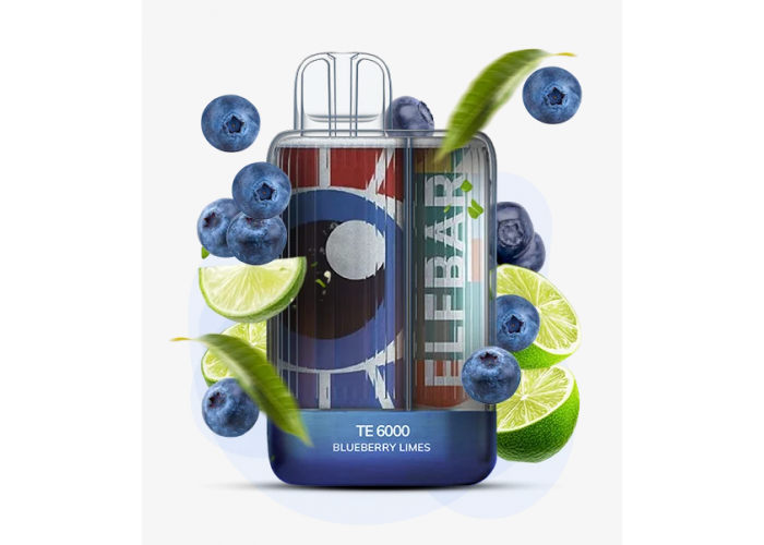 Одноразовая электронная сигарета Elf Bar Blueberry Lime (Черника Лайм) TE6000 Одноразовая электронная сигарета Elf Bar Blueberry Lime (Черника Лайм) TE6000