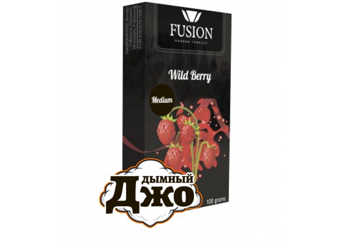 Табак для кальяна Fusion Medium Wildberry (Земляника, 100г.) Табак для кальяна Fusion Medium Wildberry (Земляника, 100г.)