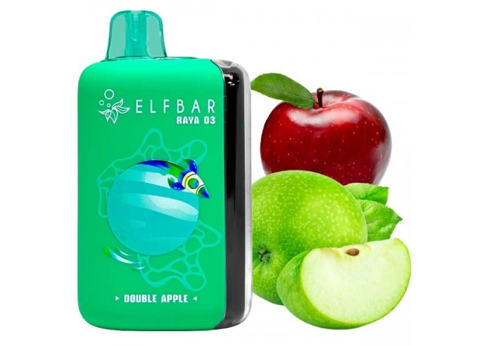 Одноразовая электронная сигарета Elf Bar RAYA D3 Double Apple (Двойное Яблоко) (25000 Затяжек) Одноразовая электронная сигарета Elf Bar RAYA D3 Double Apple (Двойное Яблоко) (25000 Затяжек)