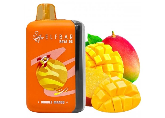 Одноразовая электронная сигарета Elf Bar RAYA D3 Double Mango (Дабл Манго) (25000 Затяжек) Одноразовая электронная сигарета Elf Bar RAYA D3 Double Mango (Дабл Манго) (25000 Затяжек)