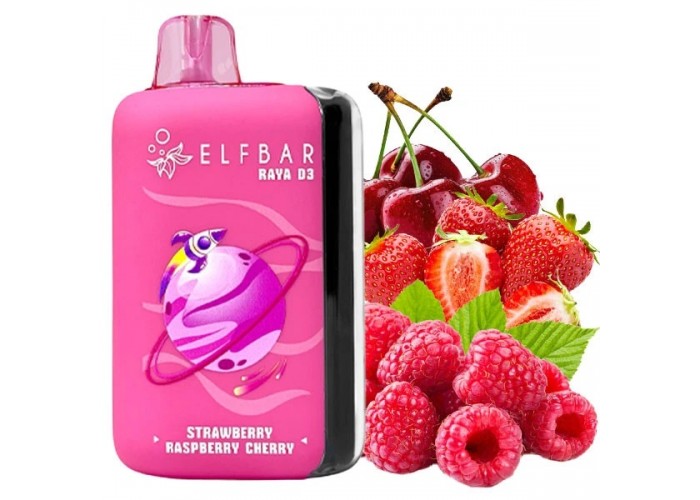 Одноразовая электронная сигарета Elf Bar RAYA D3 Strawberry Raspberry Cherry (Клубника Малина Вишня) (25000 Затяжек) Одноразовая электронная сигарета Elf Bar RAYA D3 Strawberry Raspberry Cherry (Клубника Малина Вишня) (25000 Затяжек)