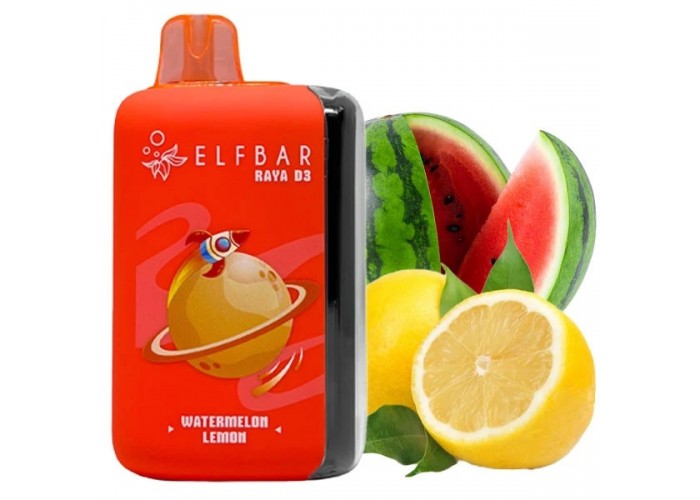 Одноразовая электронная сигарета Elf Bar RAYA D3 Watermelon Lemon (Арбуз Лимон) (25000 Затяжек) Одноразовая электронная сигарета Elf Bar RAYA D3 Watermelon Lemon (Арбуз Лимон) (25000 Затяжек)
