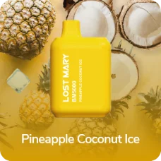 Lost Mary BM5000 Pineapple Coconut Ice 50 мг – Одноразовая электронная сигарета Лост Мэри Ананас Кокос Лед