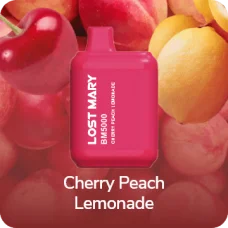 Lost Mary BM5000 Cherry Peach Lemonade 50 мг – Одноразовая электронная сигарета Лост Мэри Вишня Персик Лимонад