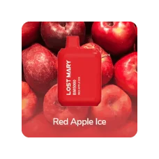 Lost Mary BM5000 Red Apple Ice 50 мг – Одноразовая электронная сигарета Лост Мэри Красное Яблоко Лед
