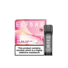 Заправленный картридж ELF BAR ELFA 4ml 5% Strawberry Ice Cream (Клубничное Мороженое)